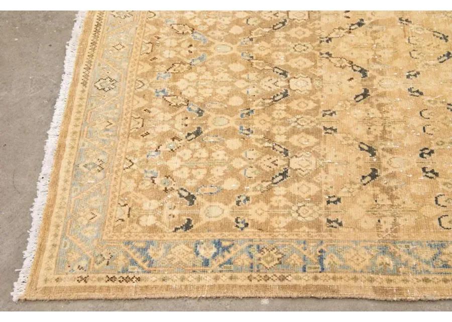 Vintage Beige All Over Wool Runner - Apadana