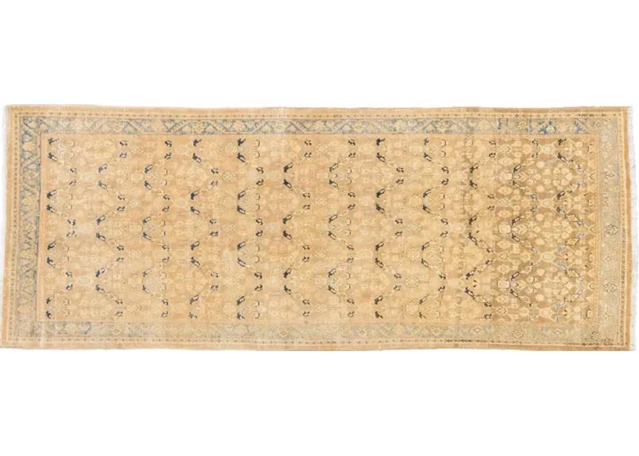 Vintage Beige All Over Wool Runner - Apadana