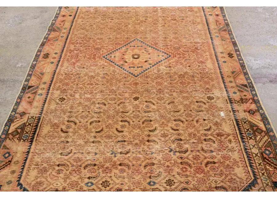 Vintage All Over Beige Wool Runner - Apadana