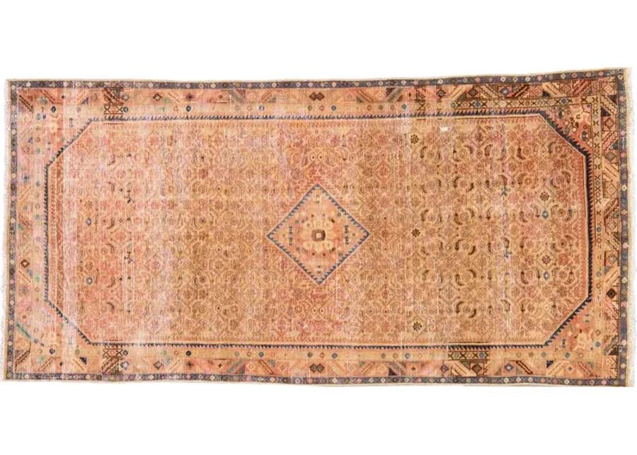 Vintage All Over Beige Wool Runner - Apadana