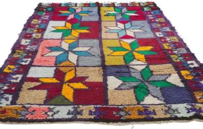 Berber Moroccan Rug - 4'00" x 6'02" - Esmaili Rugs & Antiques - Red - Red