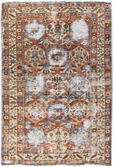 Vintage Geometric Rust Rug 4'6" x 6'6" - Apadana - Orange - Orange