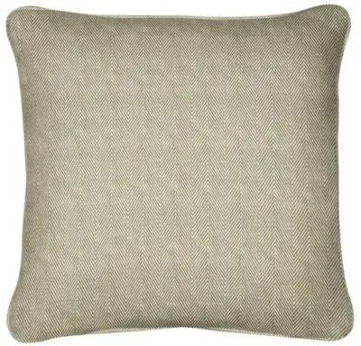 Jennings Pillow - Green/Natural Herringbone - Handcrafted