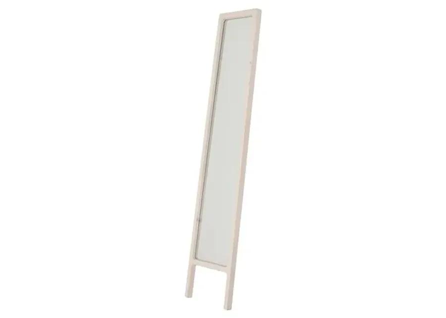 Lacey Floor Mirror - White Wash Pine