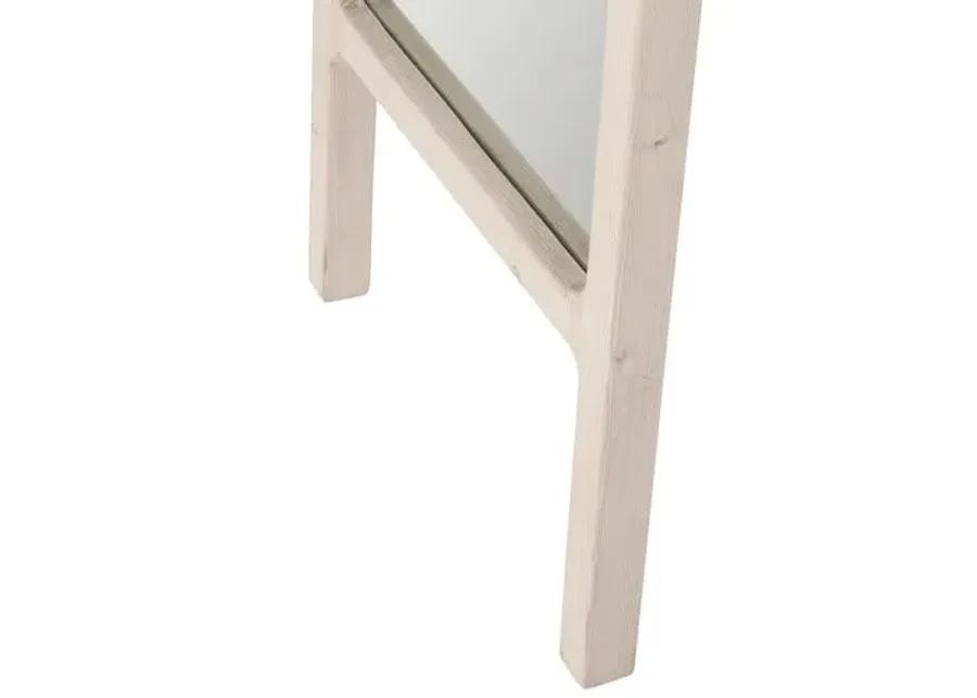 Lacey Floor Mirror - White Wash Pine