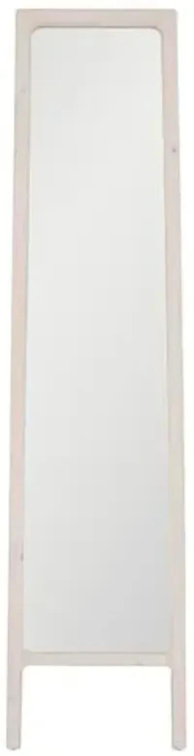 Lacey Floor Mirror - White Wash Pine