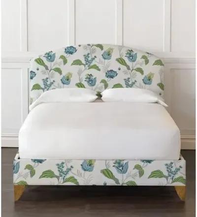 Kinsley Upholstered Bed - Clementine Floral - Blue