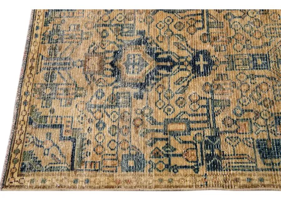 Vintage Tan All Over Wool Rug 2'9" x 5'9 - Apadana - Beige - Beige