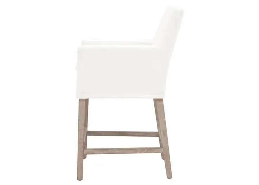 Milly Slipcover Counter Stool - Pearl Performance