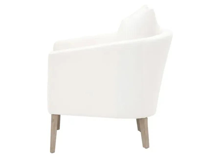 Remy Accent Chair - Pearl Performance - White, Stain Resistant, Comfortable, Durable, Cushioned