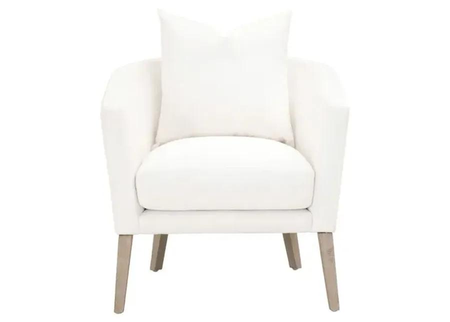 Remy Accent Chair - Pearl Performance - White, Stain Resistant, Comfortable, Durable, Cushioned