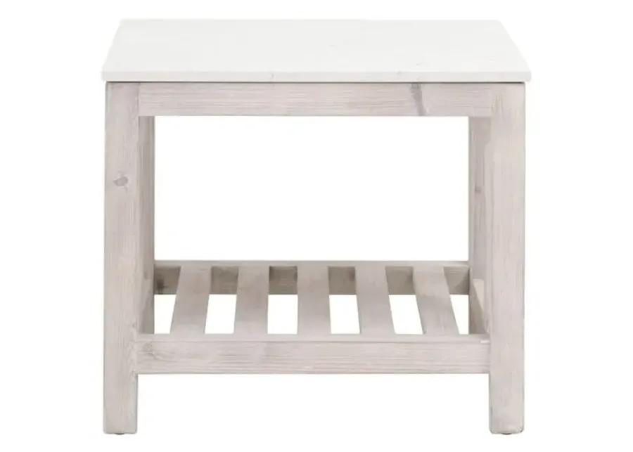 Oscar End Table - Whitewash