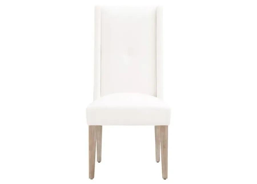 Set of 2 Milly Dining Chairs - Pearl Performance - White