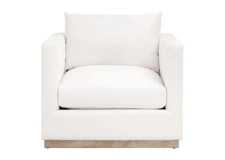 Ryan Plinth-Base Sofa Chair - Pearl Performance