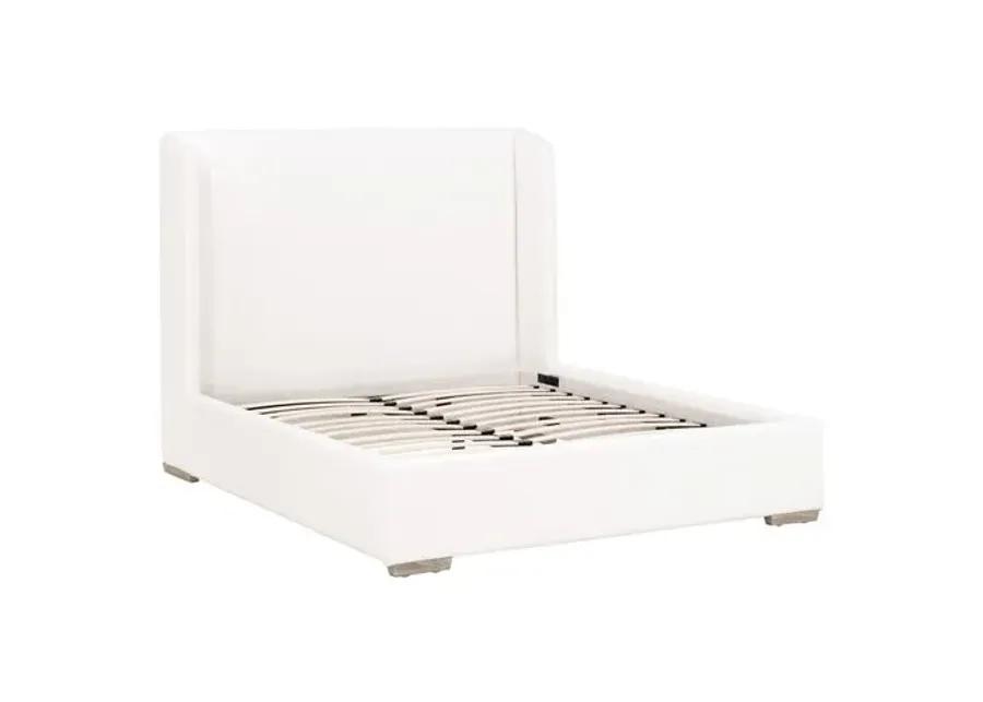 Remy Wingback Bed - Pearl Performance - White, Comfortable, Durable