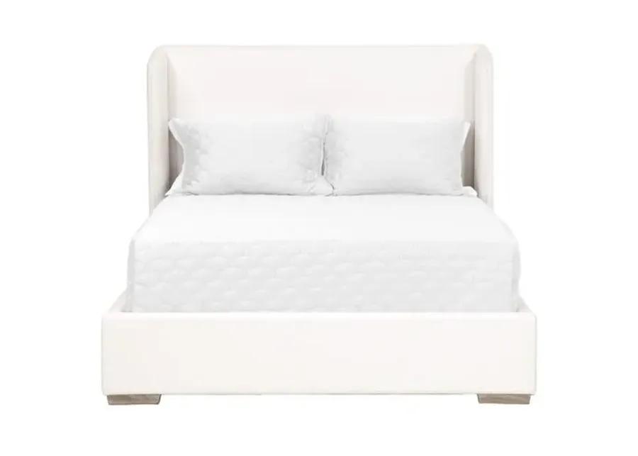 Remy Wingback Bed - Pearl Performance - White, Comfortable, Durable