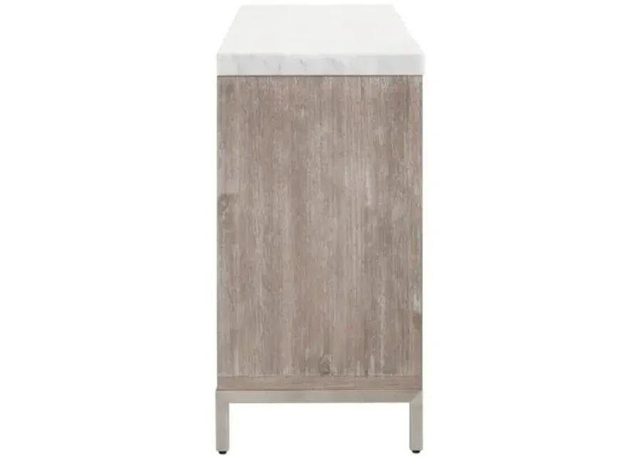 Tessa Marble Top Double Dresser - Natural - Gray