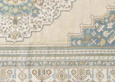 Turkish Oushak Rug - 5'2"x9'1" - Nalbandian - Green - Green