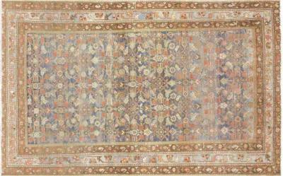 1940s Persian Melayer Rug - 4'3"x6'10" - Nalbandian - Brown - Brown