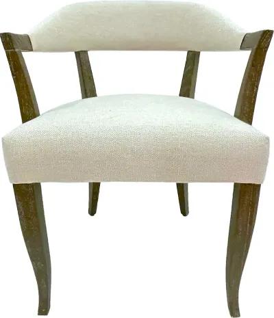 Upholstered Barrel Back Armchair - Vermilion Designs - Beige