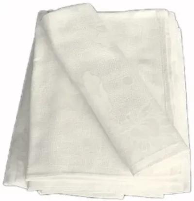 Antique French Damask Napkins - Set of 8 - The Queens Landing - White