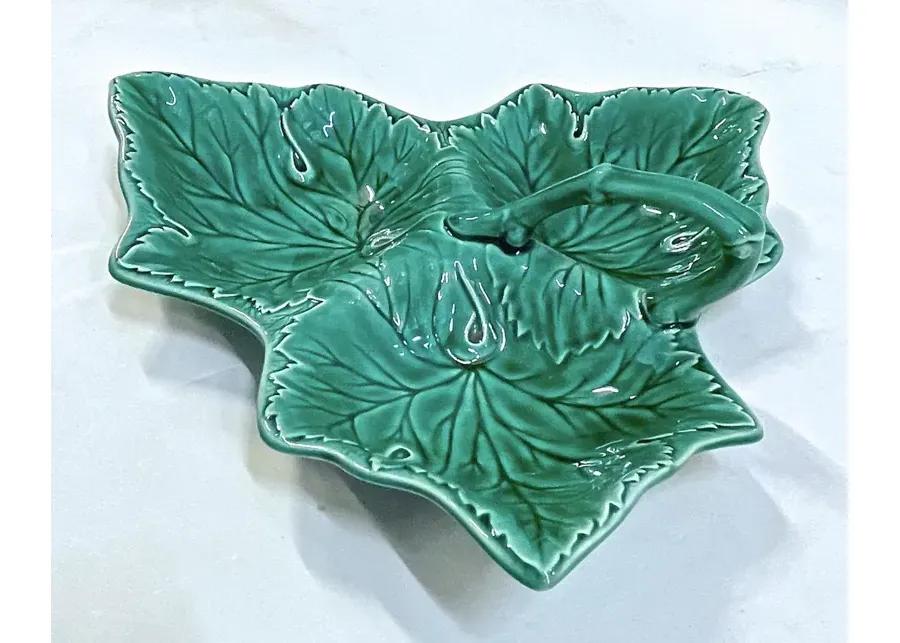 Wedgwood Majolica Grape Leaf Dish - Vermilion Designs - Green