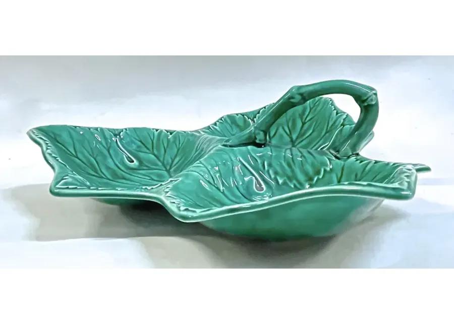 Wedgwood Majolica Grape Leaf Dish - Vermilion Designs - Green