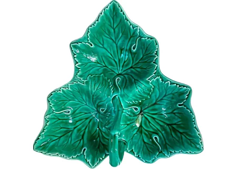 Wedgwood Majolica Grape Leaf Dish - Vermilion Designs - Green