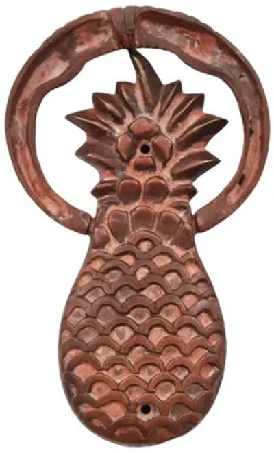 Red Brass Pineapple Door Knocker - Interesting Things - Brown