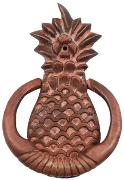 Red Brass Pineapple Door Knocker - Interesting Things - Brown