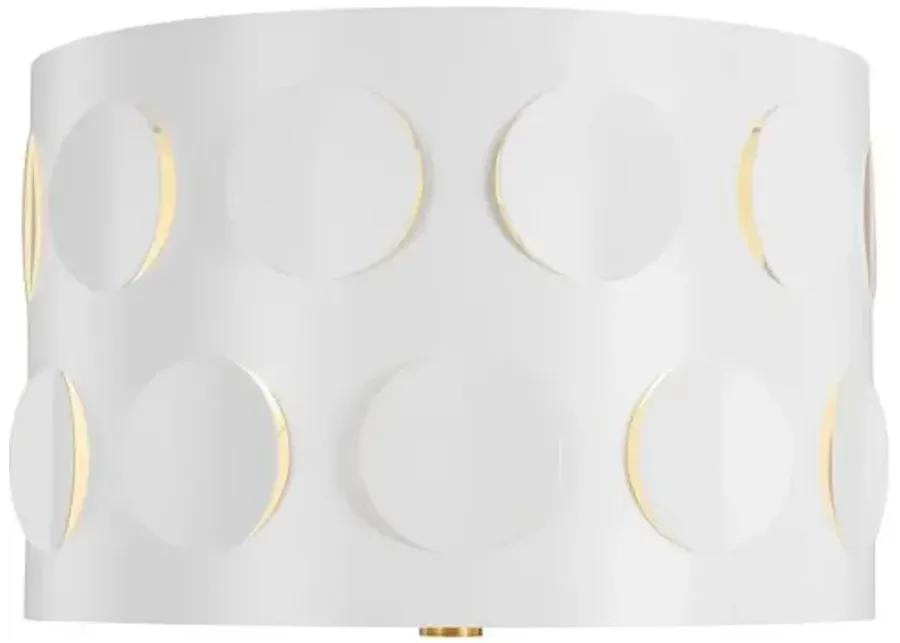 Visual Comfort - Dottie Small Flush Mount - Burnished Brass - White