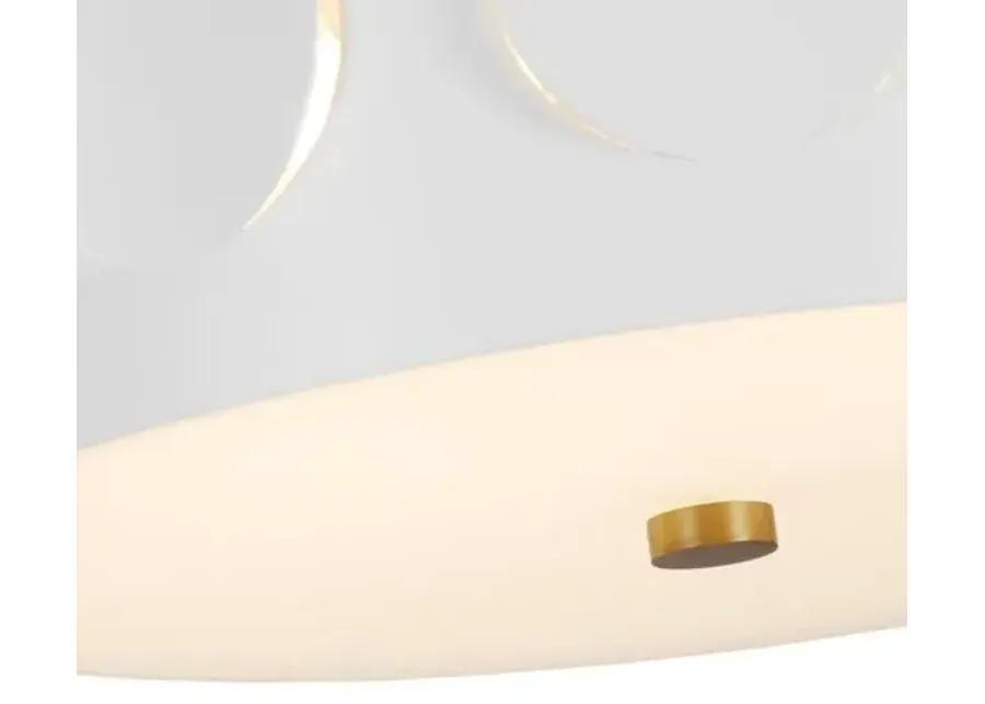 Visual Comfort - Dottie Small Flush Mount - Burnished Brass - White