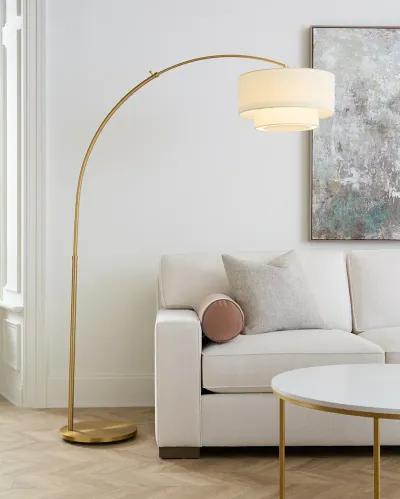 Visual Comfort - Sawyer Arc Floor Lamp - Burnished Brass