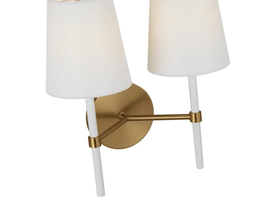 Visual Comfort - Monroe Double 2-Light Sconce - Burnished Brass - Gold