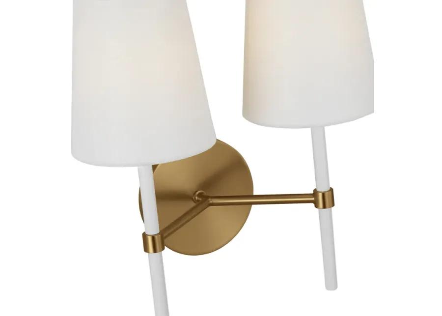 Visual Comfort - Monroe Double 2-Light Sconce - Burnished Brass - Gold