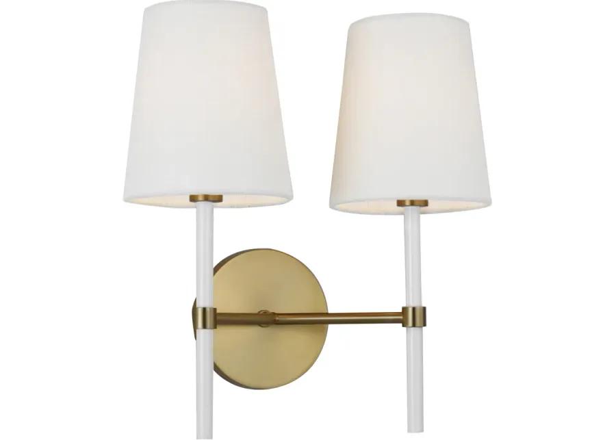 Visual Comfort - Monroe Double 2-Light Sconce - Burnished Brass - Gold