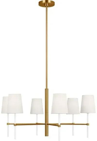 Visual Comfort - Monroe Medium 6-Light Chandelier - Burnished Brass - Gold