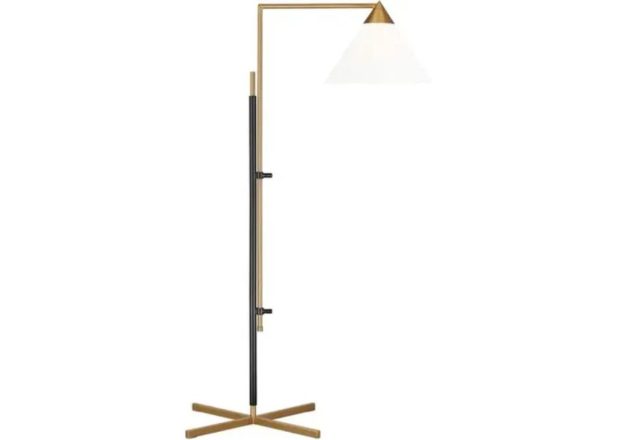 Visual Comfort - Franklin Task Floor Lamp - Burnished Brass/Deep Bronze