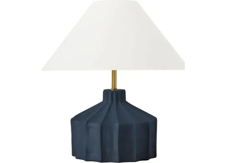 Visual Comfort - Veneto Medium Table Lamp - Matte Blue Wash