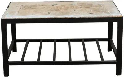 Stone & Iron Krishna Jali Coffee Table - de-cor - black