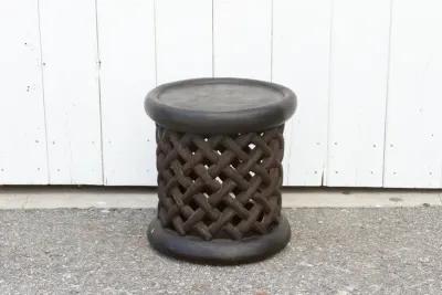 Finely Carved African Bamileke Stool - de-cor - Brown