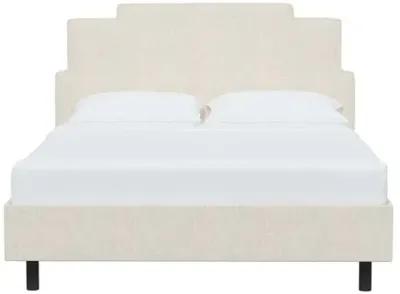 Paxton Linen Platform Bed - Ivory, No Box Spring Required, Upholstered, Comfortable & Durable