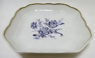 Ginori Italian Gilt Porcelain Tulip Tray - The Emporium Ltd. - Blue