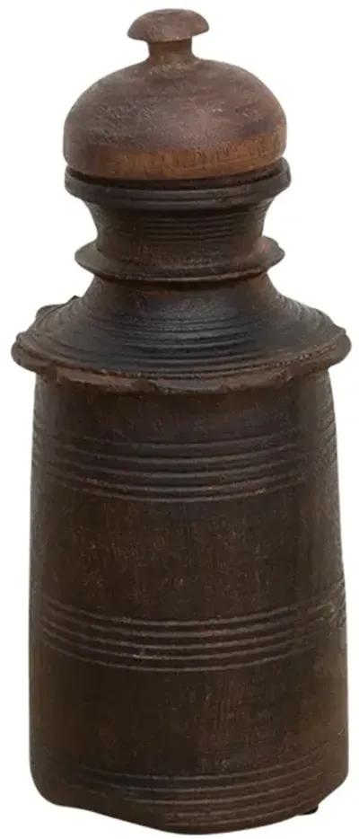 Petite Rustic Nepalese Food Jar - de-cor - brown