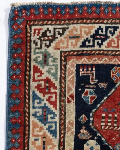 Persian Animal Design Runner Rug 3'4X8'5 - Red - Red