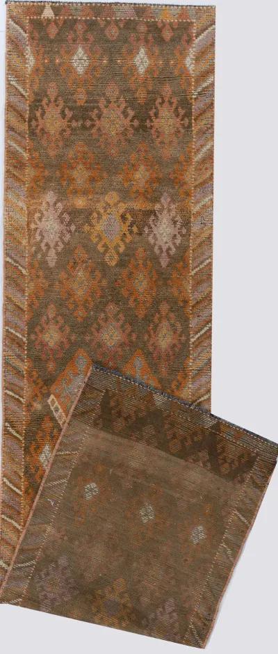 Turkish Oushak Runner 2'10 X 11'11 - Brown