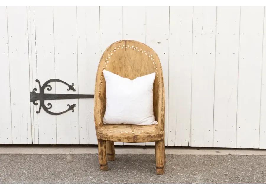 Farmhouse Bleached & Inlaid Naga Chair - de-cor - Brown