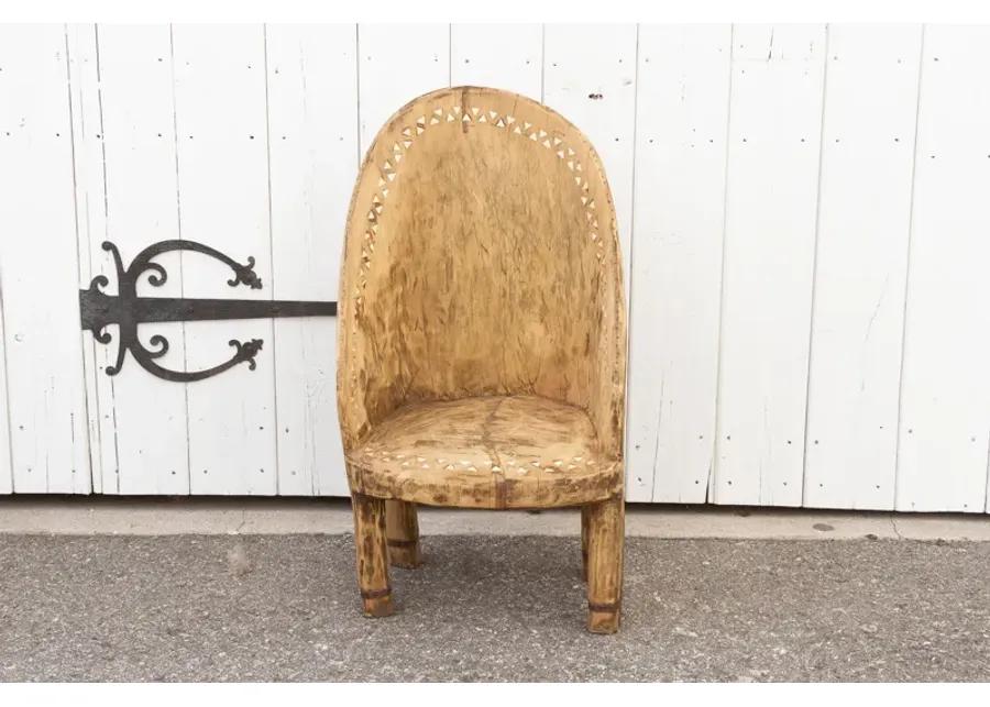 Farmhouse Bleached & Inlaid Naga Chair - de-cor - Brown