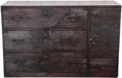 Antique Black Japanese Tansu Dresser - de-cor