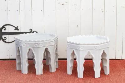 Pair of Marble Mudejar Side Tables - de-cor